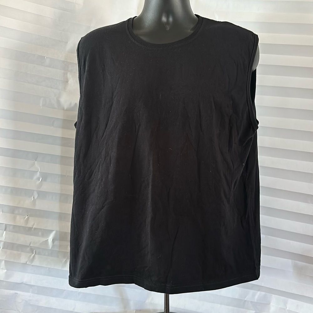 Galaxy by Harvic Sleeveless T-Shirt Black Size XL Athletic Muscle Tank Top